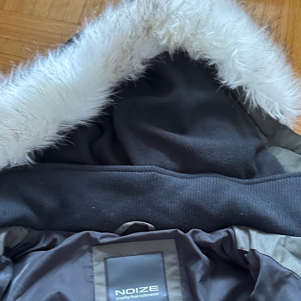 Noize Dark Green Puffer Jacket with Faux Fur Trim - Picture 7 of 11